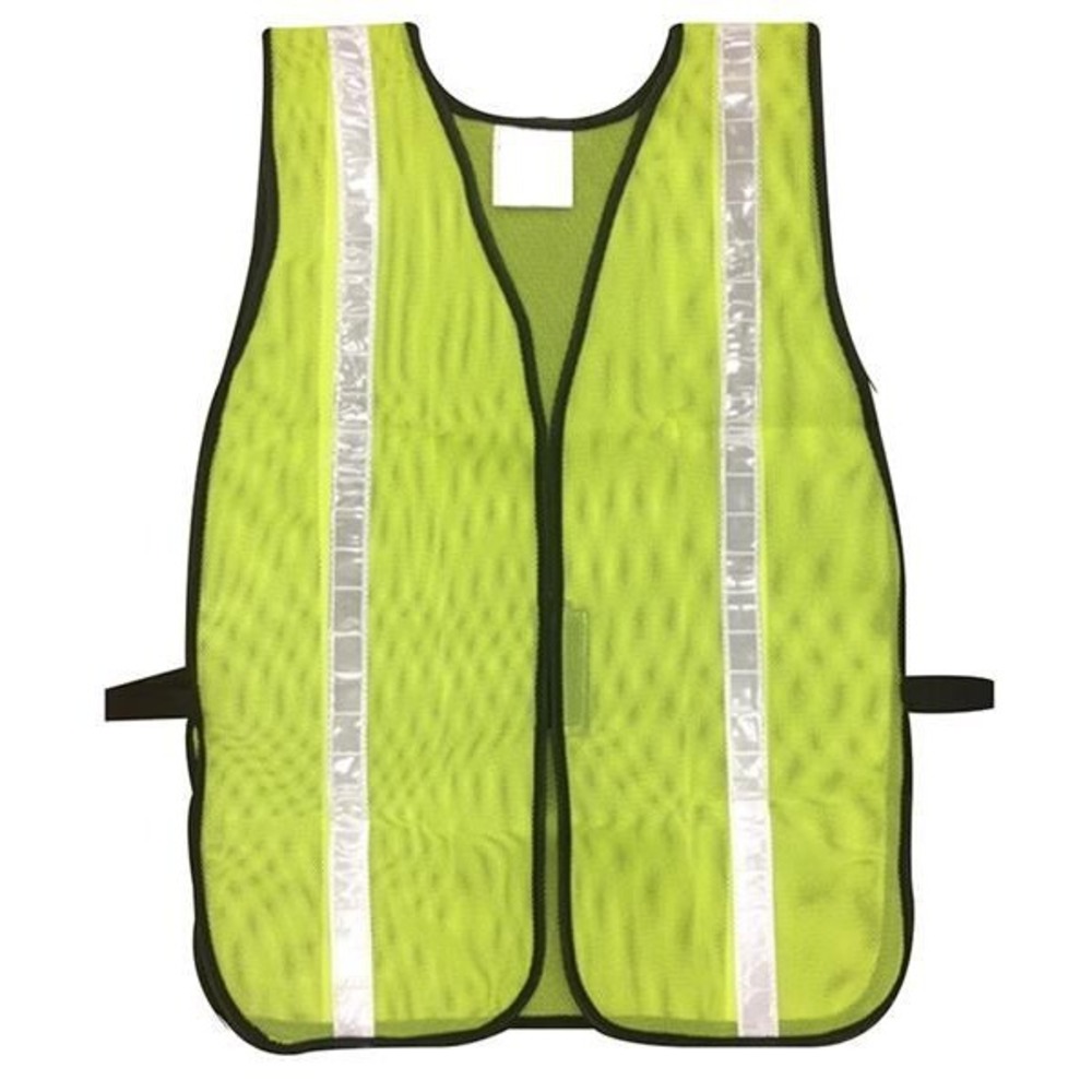 Hi Vis Safety Vest Neon Yellow Reflective Strips Non Rated Workwear 18 count
